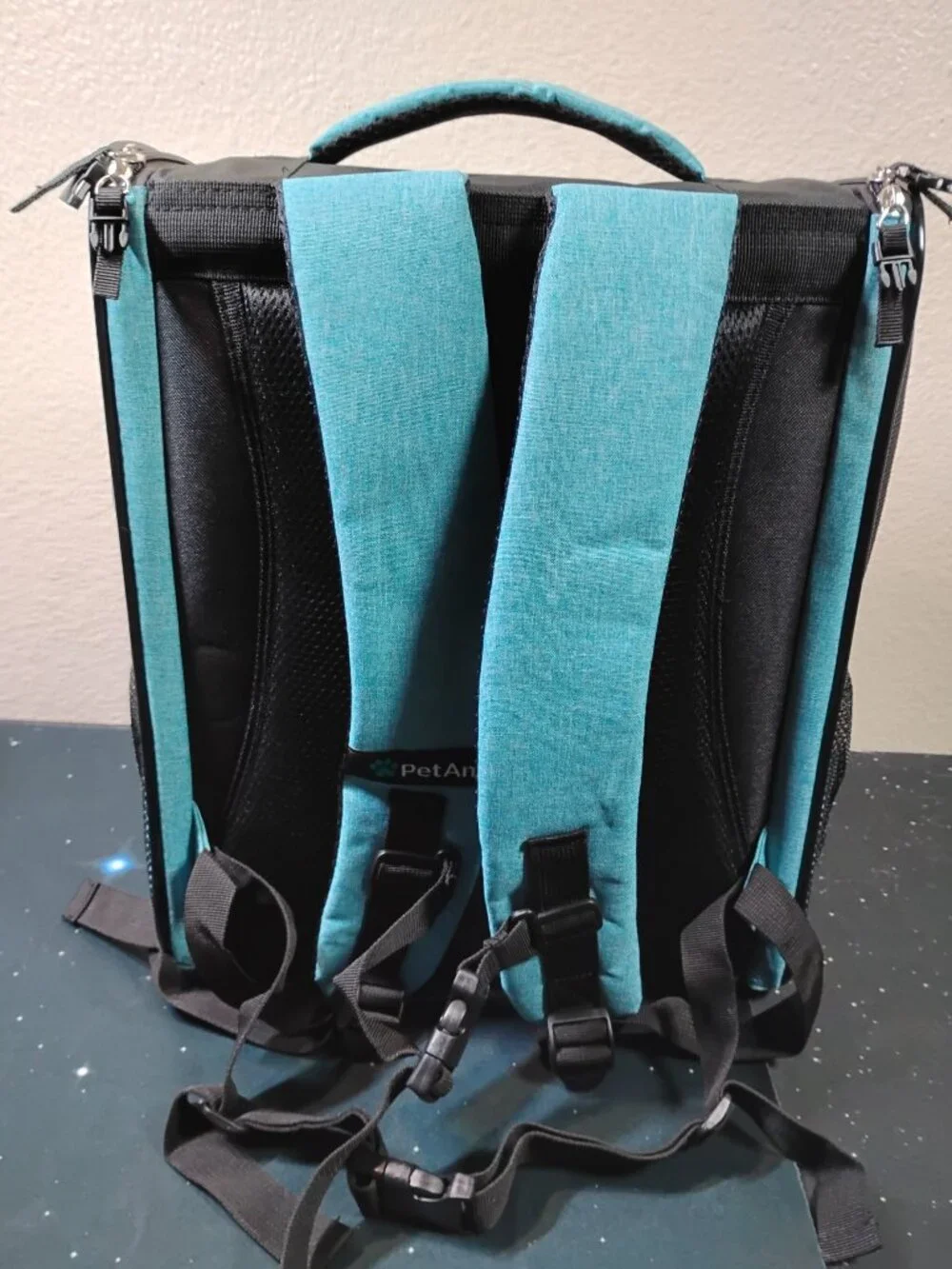 PetAmi Pet Carrier Backpack Teal Blue for Small Cats Dogs Travel Hiking Approved